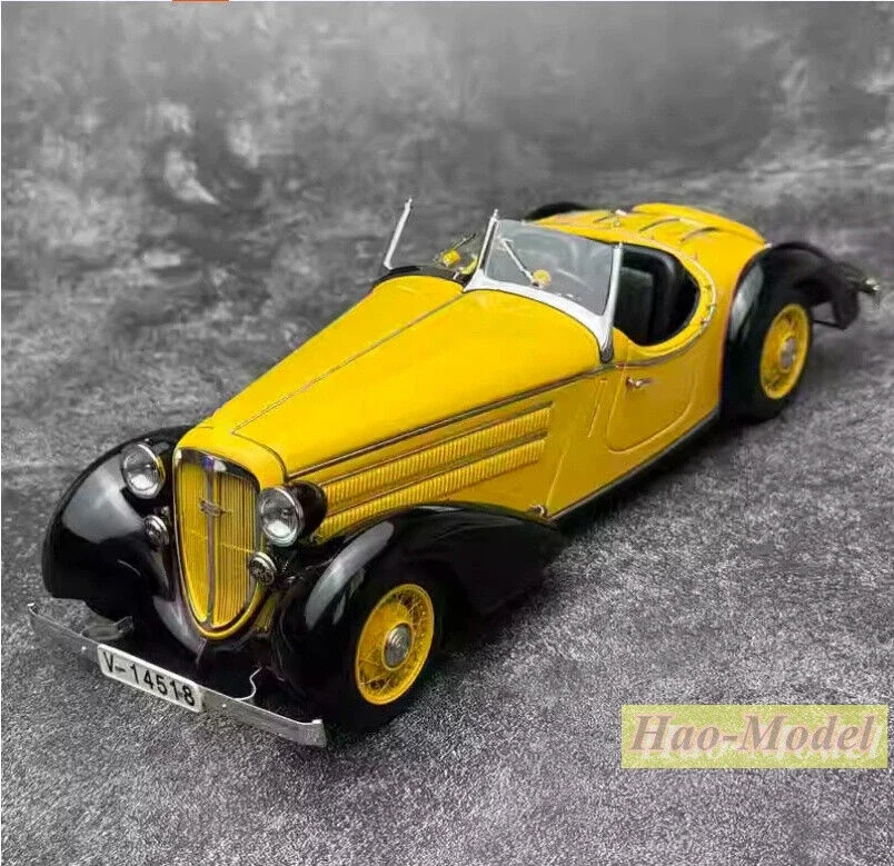 

CMC 1:18 для AUDi 225 auto Union, автомобиль из металлического сплава, литая под давлением модель игрушки, подарки на день рождения, хобби, дисплей, коллекция украшений, желтый