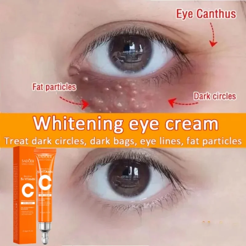 

Instant Dark Circle Removal Cream Vitamin C Anti-Wrinkle Eye Bag Firming Skin Fade Fine Lines Anti Puffiness Brighten Eye Care