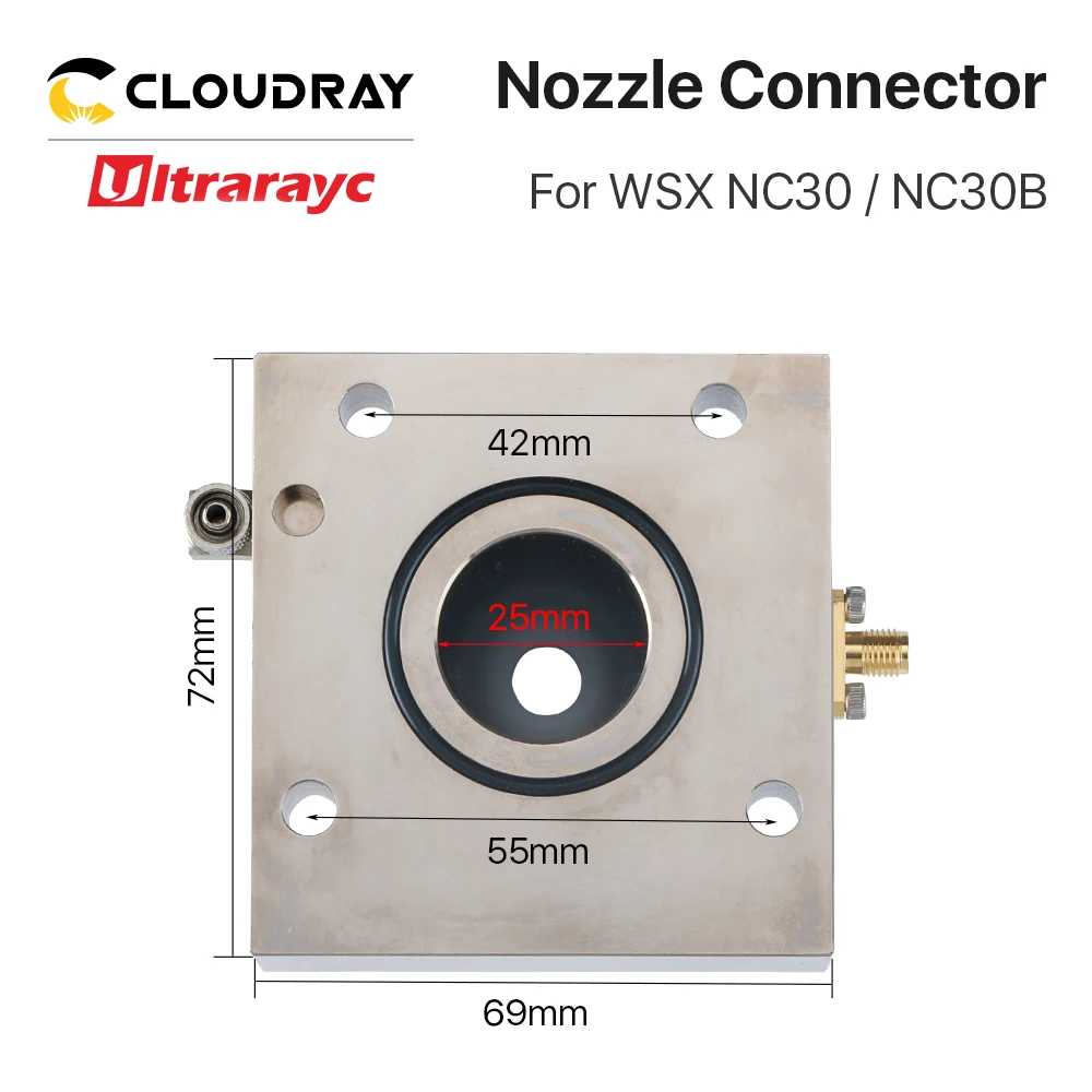 Imagem -03 - Ultrarayc Wsx Fibra Laser Bico Conector Wsx Capacitivo Sensor de Cerâmica Titular para Wsx Nc30 Nc30b Cabeça do Laser Parte Corte Metal