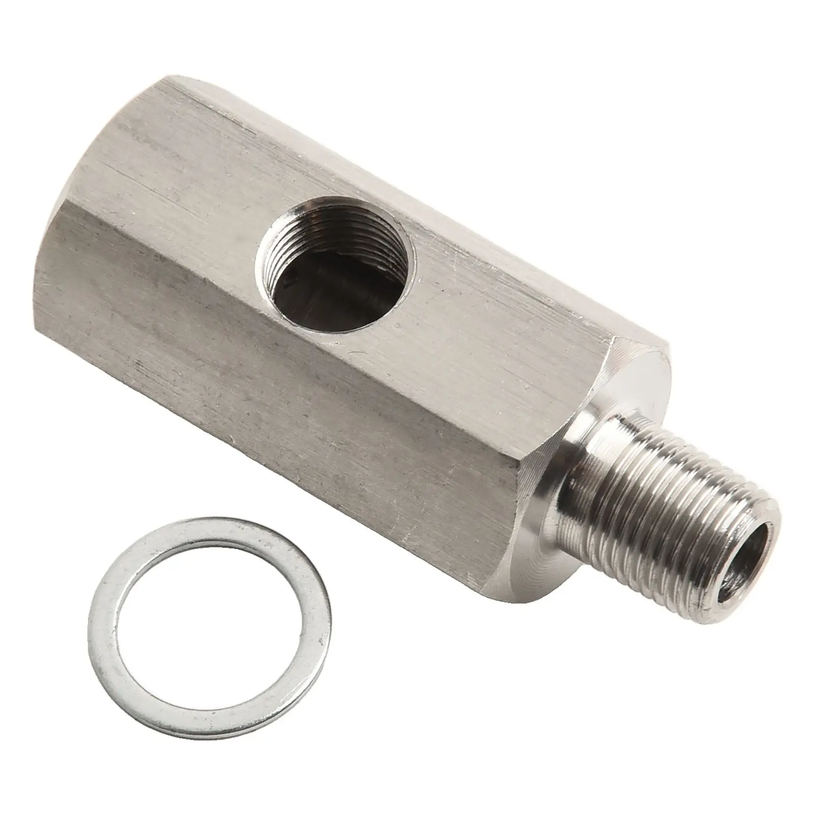 1pc Turbo Adapter Fitting Tee to NPT Oil Pressure Supply 1/8inch Accessories Sensor Stainless steel Portable Useful