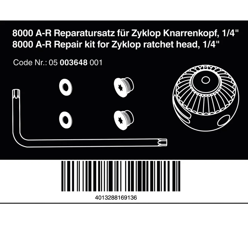 WERA 05003648001 8000 A-R Zyklop Ratchet Wrench Sleeve Tool Repair Kit High Quality Material Exquisite Workmanship