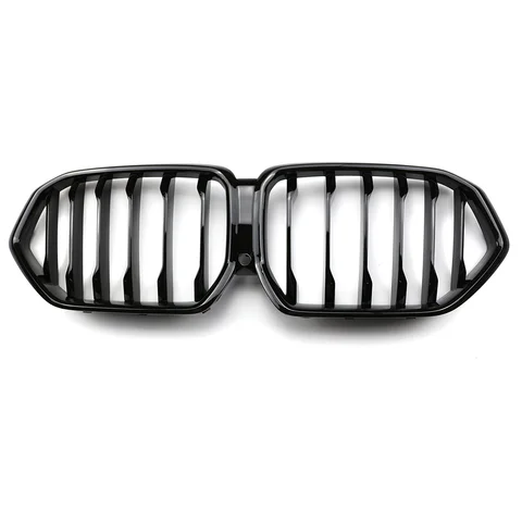 Решетка переднего бампера для BMW X6 G06 X6M F96 2020 2021 2022, одиночная двойная решетка, глянцевая черная передняя решетка радиатора