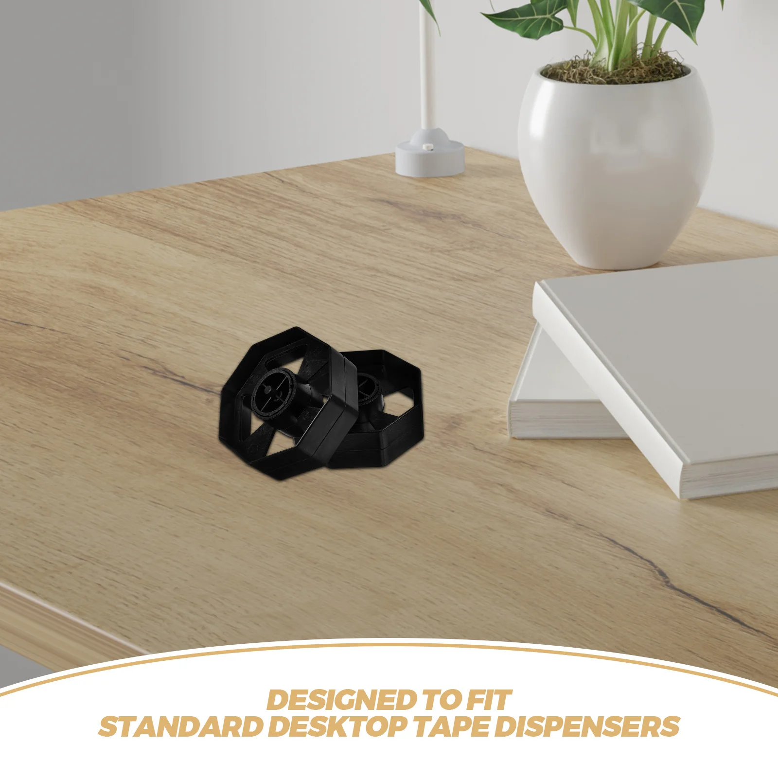 3 комплекта настольного диспенсера для ленты, вращающийся сердечник, гладкий держатель клейкой ленты, сменный ролик для офисного использования, подвижный роликовый сердечник