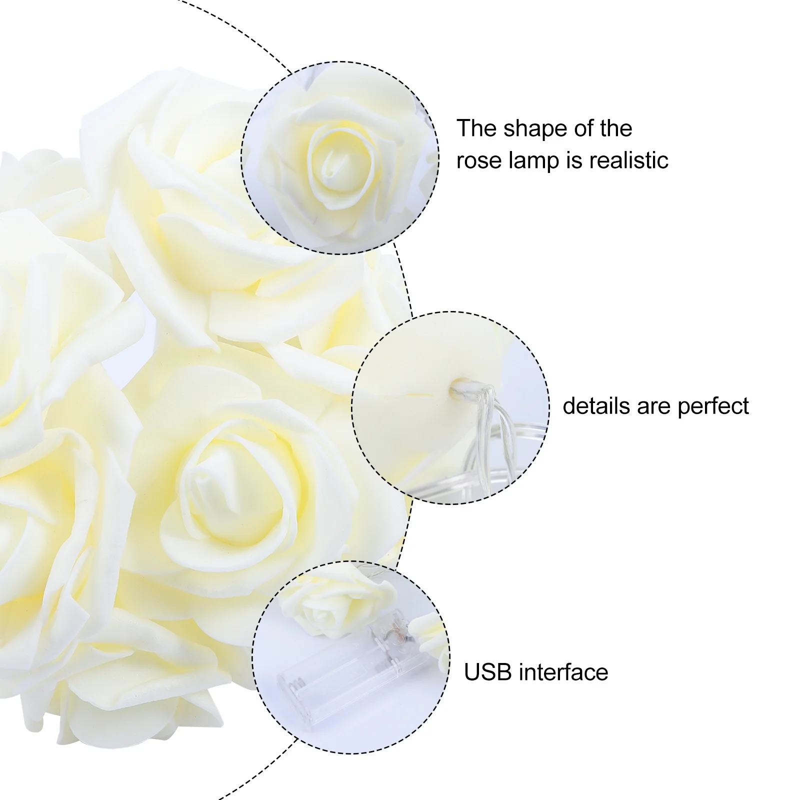 1 قطعة سلسلة أضواء LED بيضاء دافئة لعيد الميلاد 15 متر رومانسية ديكور حفلات داخلي إضاءة جو عيد الميلاد #6