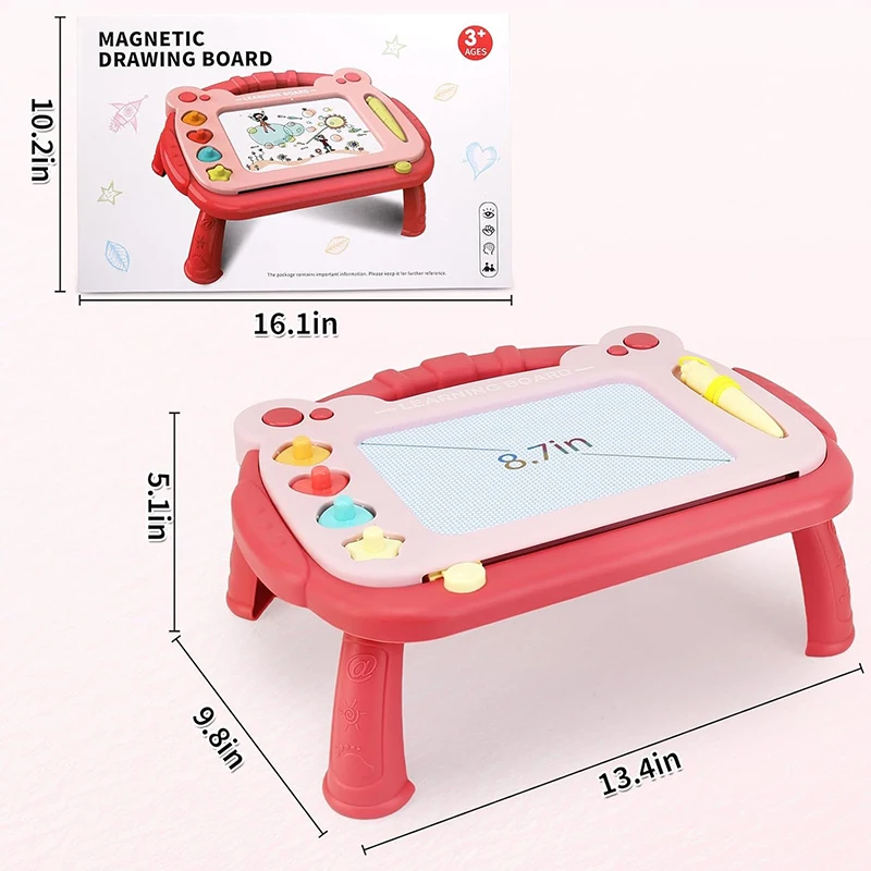 Magnetic Drawing Board, Sketch Doodle Board Toy, Educational Learning Toy, Learning Toy Birthday Gift for 3 4 5 6 Years Old Baby