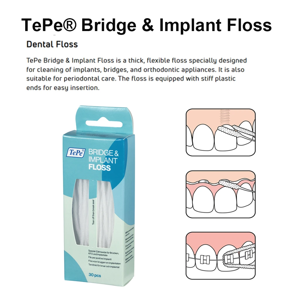 kit-de-soins-dentaires-tepe-floss-fil-dentaire-souple-brossettes-outils-de-nettoyage-fil-dentaire-pour-implants-bridges-couronnes-orthodontie-et-soins-parodontaux