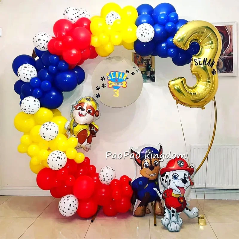 PAW Patrol Folienballons Bogen-Girlanden-Set Latex-Cartoon-Ballons Zahlenballons Geburtstag Babyparty Deko-Zubehör