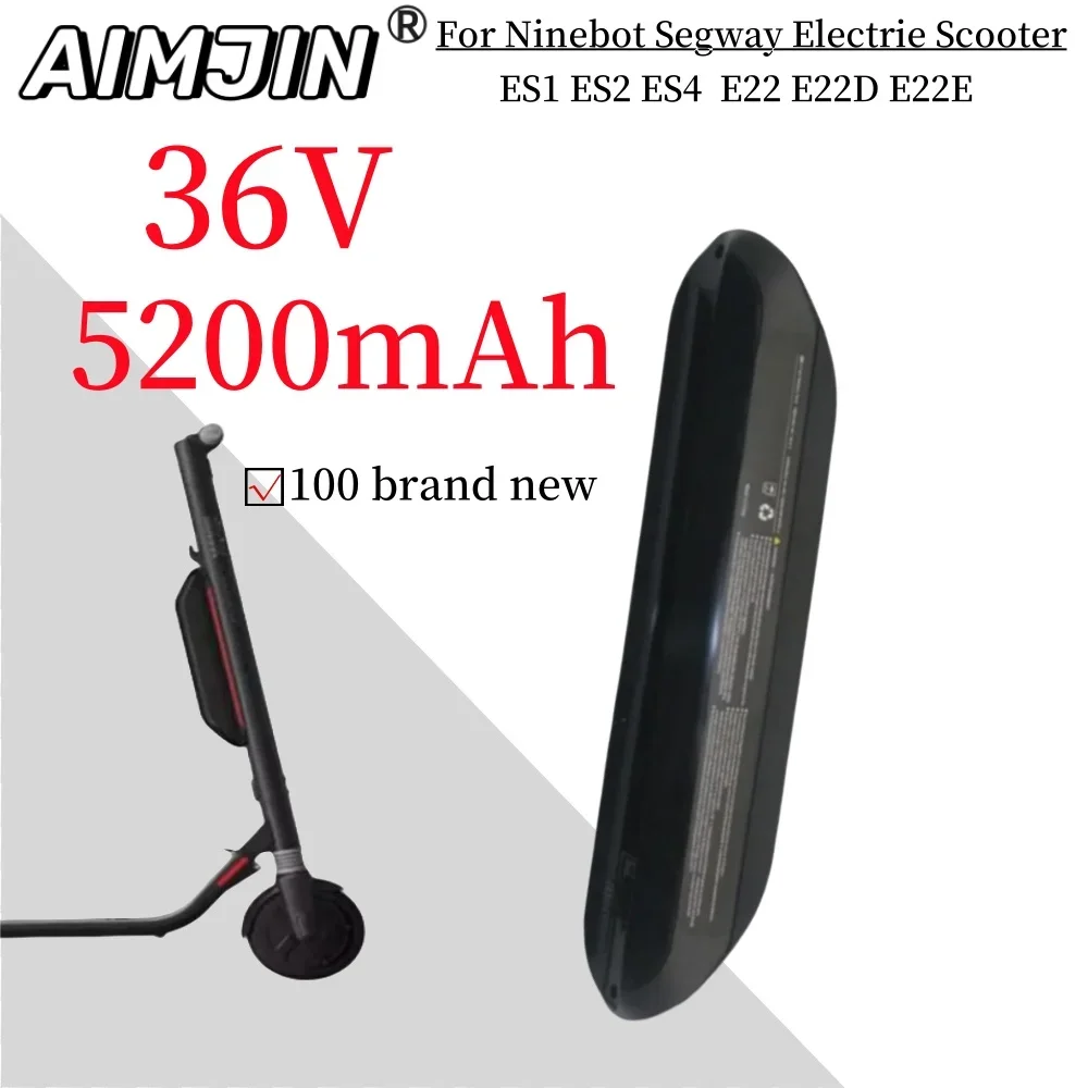 

36V 5000mAh External Battery Compatible with Ninebot Segway ES1 ES2 ES4 E22 E22D E22E - Smart Electric Scooter Accessory