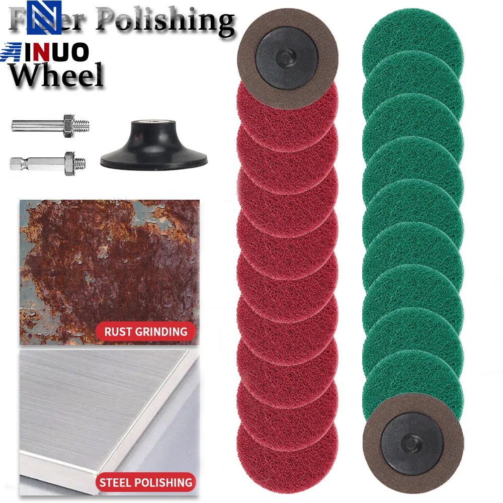 

2 Inch Sanding Discs Roll Lock Surface Conditioning Disc Quick Change Abrasive Disc with 1/4"Holder Pad Polishing Grinding