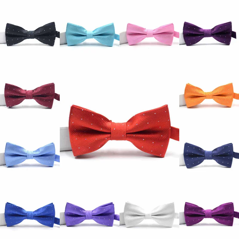 Bowtie Polka Bow Tie Butterfly Mens Bowknot school Evening Cravat Adult Accessories Adjustable Clip-on MJ43