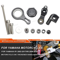 Motorcycle Steering Damper Linear Stabilizer Bracket Mount Support Kit For YAMAHA YZF R1 2002-2017 R6 2006-2020