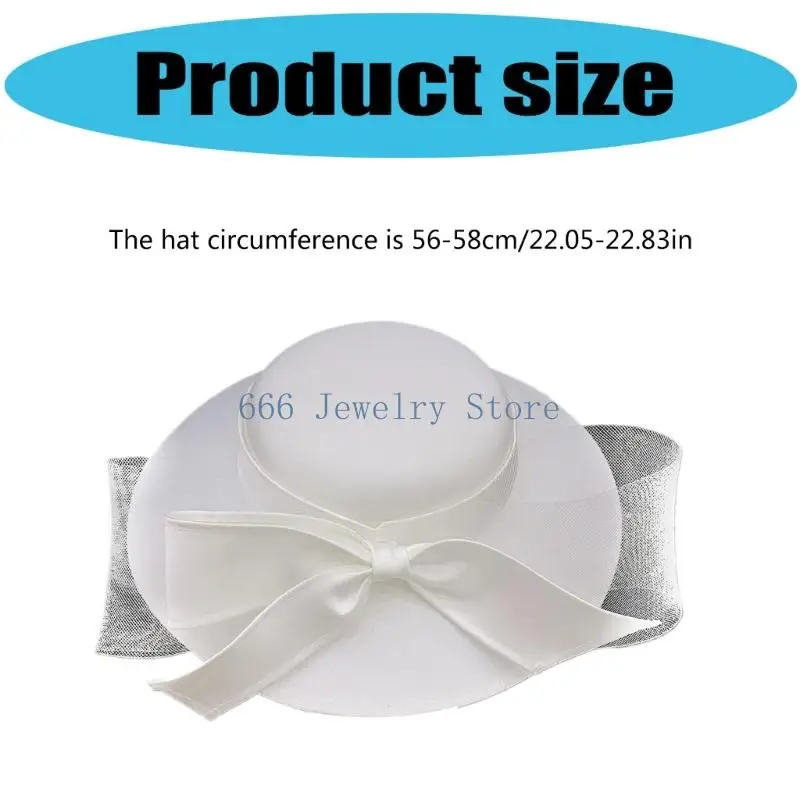 Chapéu clássico véu casamento F2TD Chapéu vitoriano acrílico leve perfeito para noivas