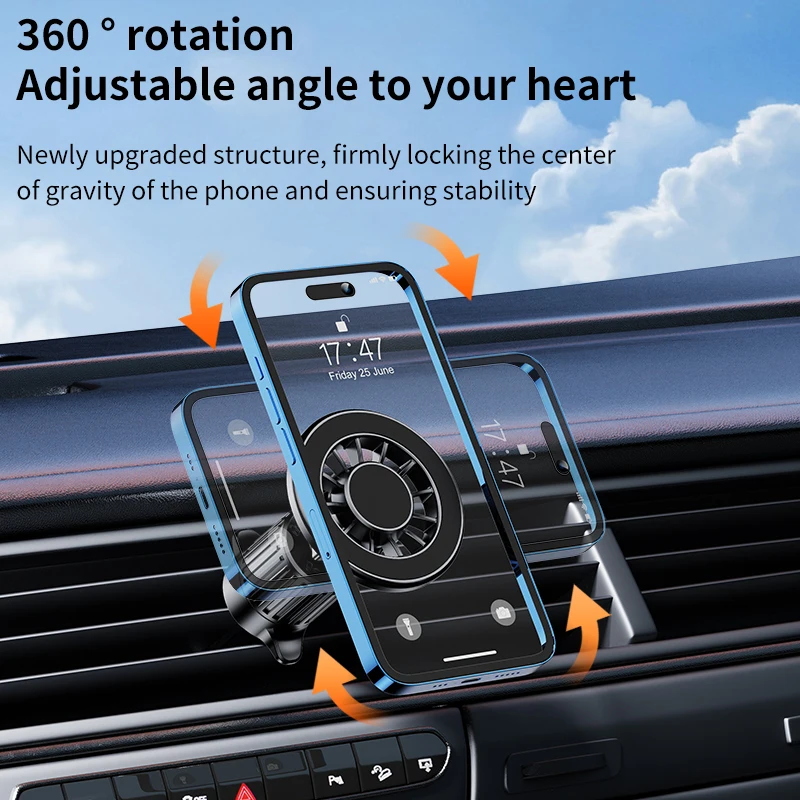 For MagSafe Magnetic Car Phone Holder Stand Magnet Support GPS Bracket in Car For iPhone 15 14 13 12 Samsung Xiaomi Accessories