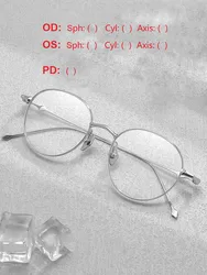 ELECCION Korean Luxury Titanium Myopia Optical Prescription Glasses Women Fashion Female Round Rim Frame Wiht Diopter Brand EP