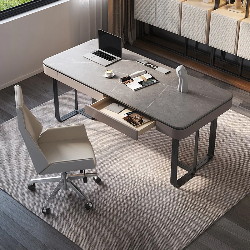 

Bedroom Desk Office Desks Reception Modern Study Table Multifunctional Office Desks Nordic Metal Furniture Escritorio MHBGZ
