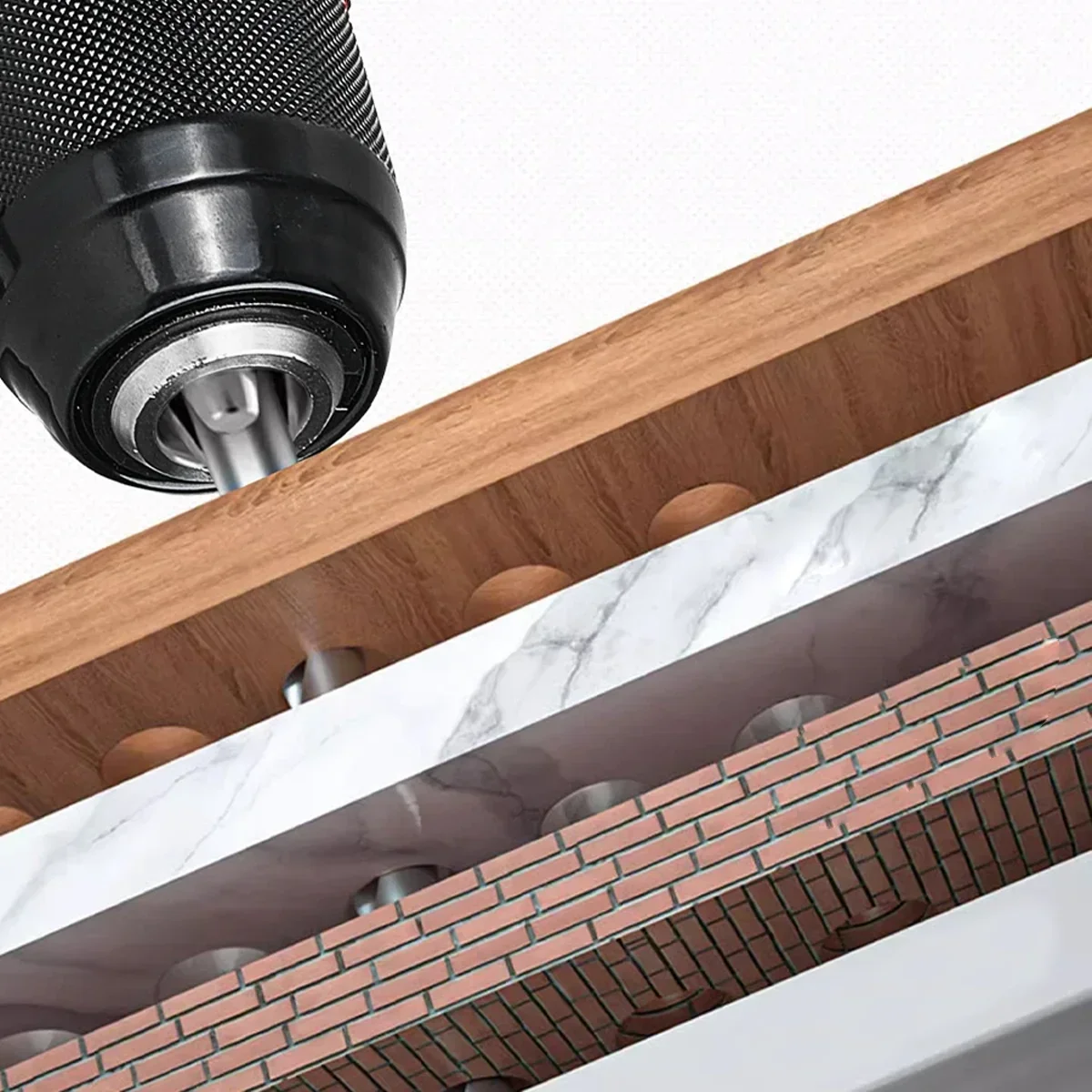 مفك براغي كهربائي بدون فرش 21 فولت، مجموعة مثقاب محمولة + بطارية 2X