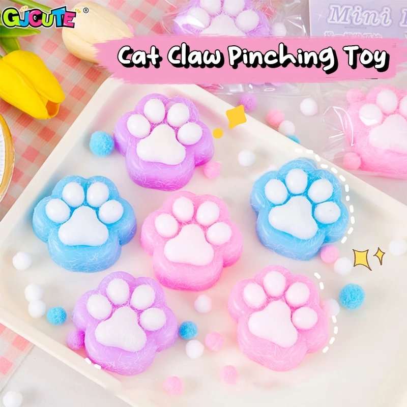 1Pc Cute Cat Claw Fidget Toy Squishy Pinch Kneading Squeeze Toys Stress Relief Vent Toy For Kids Adult Party Favor