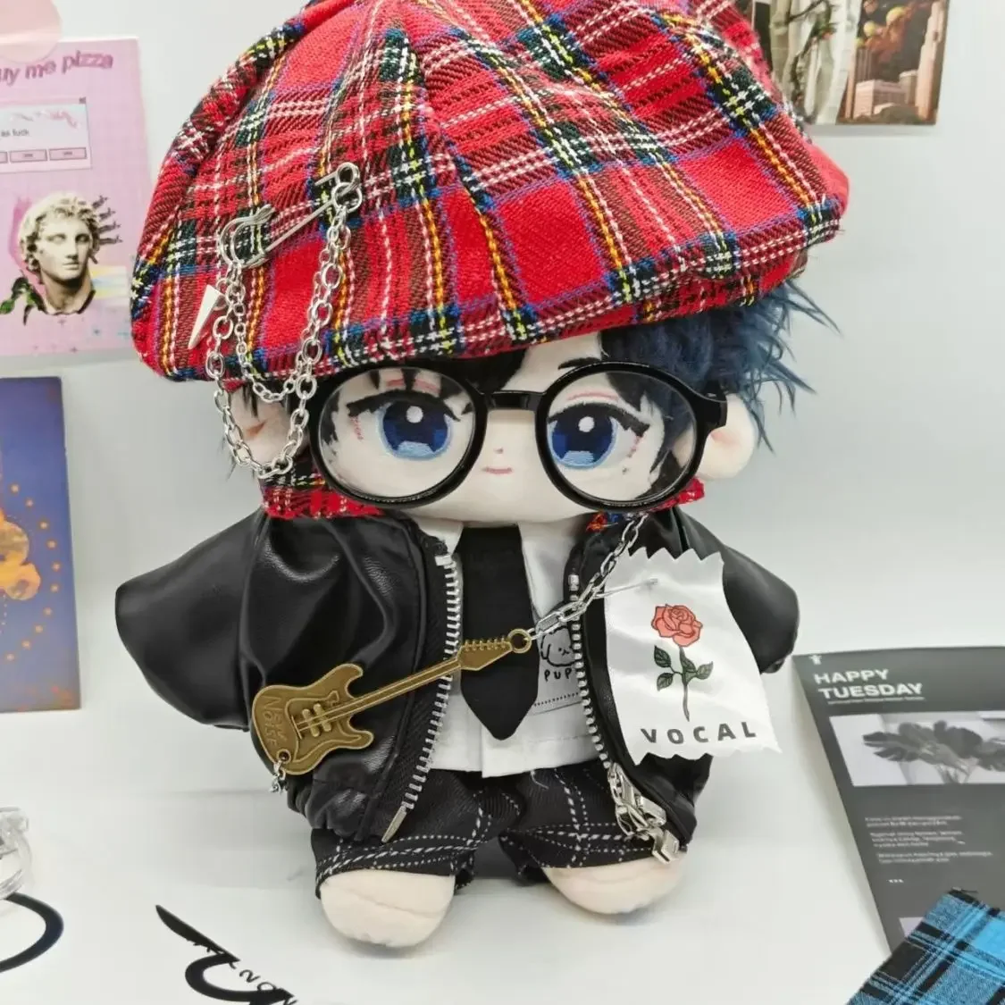 

20cm Doll Clothes Handsome Rose Prince Red Set Cotton Doll Clothes Fat Body Can Be Worn Fans Children Dolls Perfect Gifts