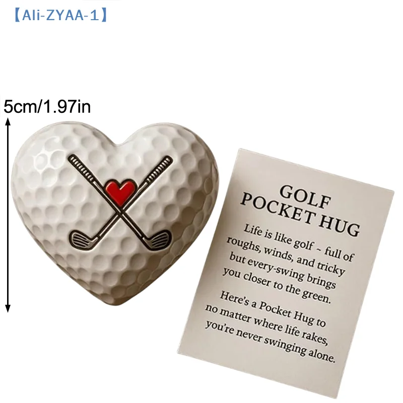 【ZYAA-1】1Pcs Golf Pocket Hug Inspirational Golf Gift With Encouraging Message Card, Small Gift