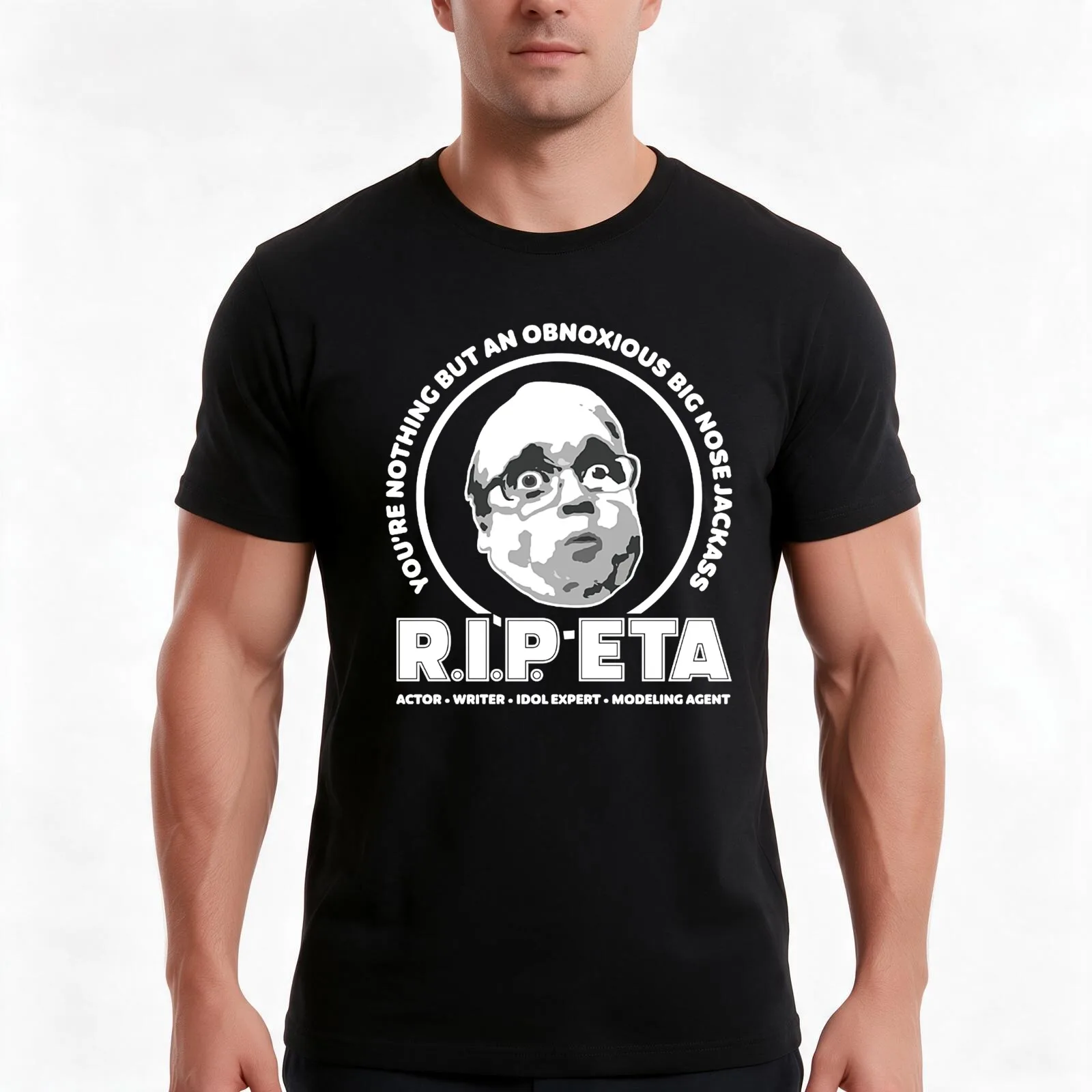 Eric The Actor - RIP ETA T-Shirt, Summer Casual Cotton Tee, Oversized Streetwear Tops, Vintage Graphic Print, Unisex Men Women