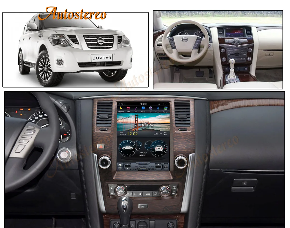 12.1 Inch Carplay Android 13 Car GPS Navigation For Nissan Patrol 2010-2018 Multimedia Player Head Unit Car Radio Autostereo