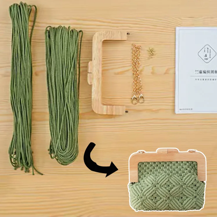 

DIY Handbag Macrame Kits Cotton Cord Macrame for Handbag