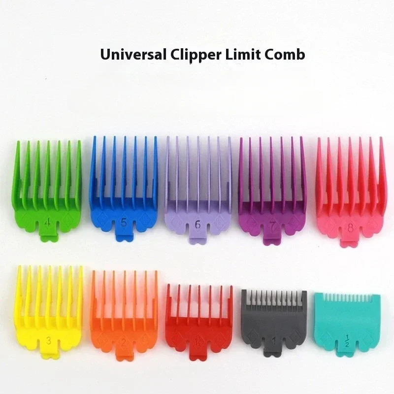 10 pcs/set 3-25mm Universal Professional Hair Clipper Guide Limit Comb Trimmer Guards Attachment Fashion Styling Barber Tools