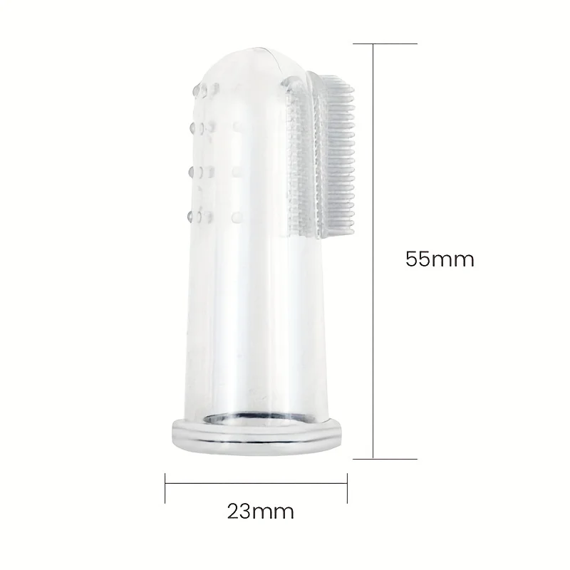 1pc Super Soft Pet Finger Toothbrush Teddy Dog Brush  Teeth Care Tool Dog Cat Cleaning Pet Supplies