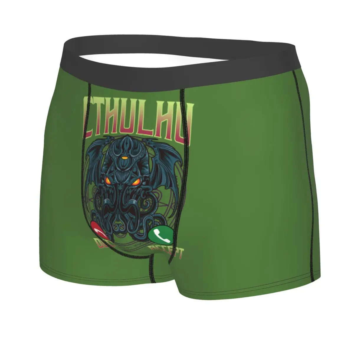 Custom The Call Of Cthulhu Boxers Shorts Men Dark Occult Mythical Monster Briefs Underwear Novelty Underpants