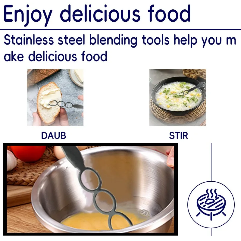 Stainless Steel Peanut Butter Mixer, Manual Nut Butter Stirrer Tool with Scraper for Almond, Cashew&Jam,Dishwasher Safe Kitchen
