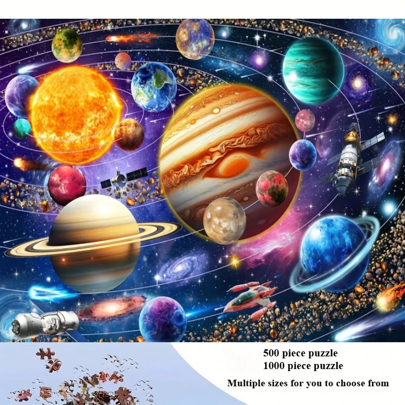 Jigsaw Puzzle 1000 Pieces Outer Space Galactic Landscape Puzzle Home Decor for Adults Game Family Fun Puzzles Educational Toys