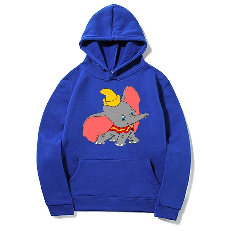 Disney Dumbo Solid Color Pockets Top 2021 Casual Fashion Hooded Graphic  Hoodies Pullover Man Clothes Spring Autumn women