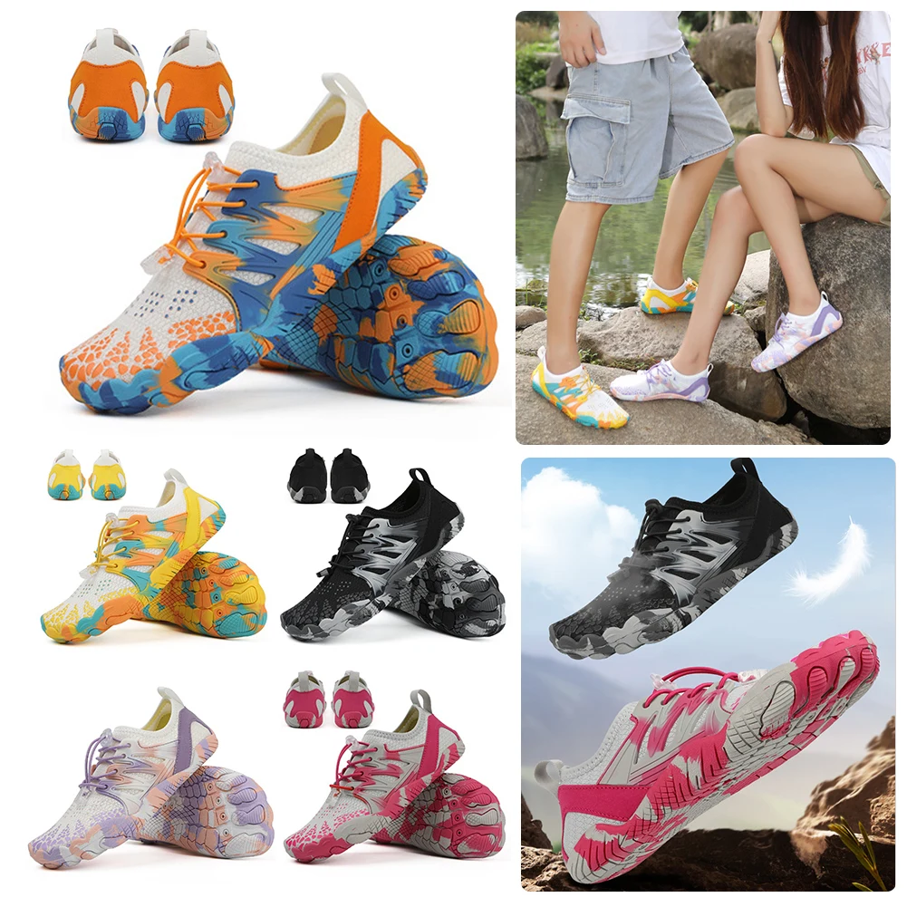 

Aqua Socks for Men Women Quick-Dry Beach Shoes Breathable Barefoot Shoes Slip-on for Hiking Diving Boating Outdoor Water Sports