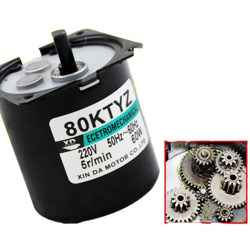 

80KTYZ Permanent Magnet Synchronous Motor AC 220V 60W mini low-speed small motor reversing gear motor