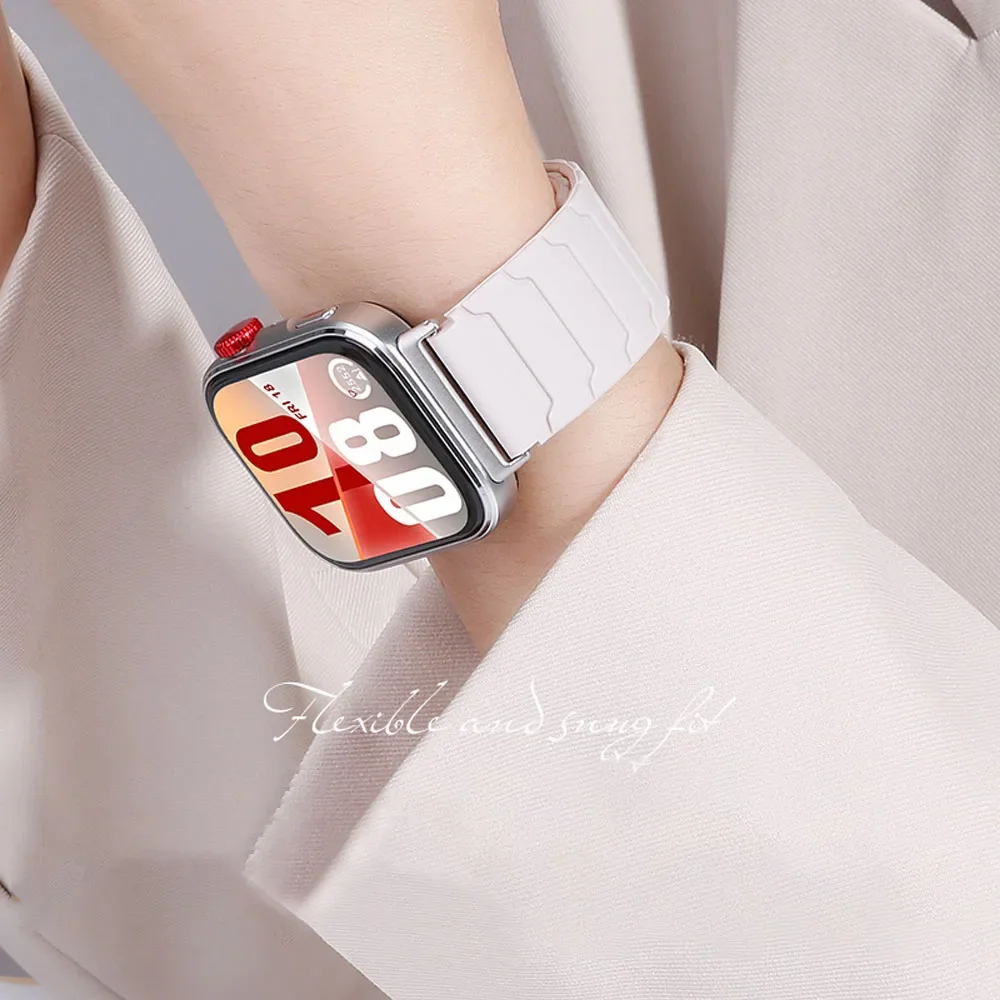 Магнитный силиконовый ремешок для Huawei Watch Fit 4/Fit 3, спортивный браслет, сменный браслет для Huawei Watch Fit 4 Pro/4 Correa