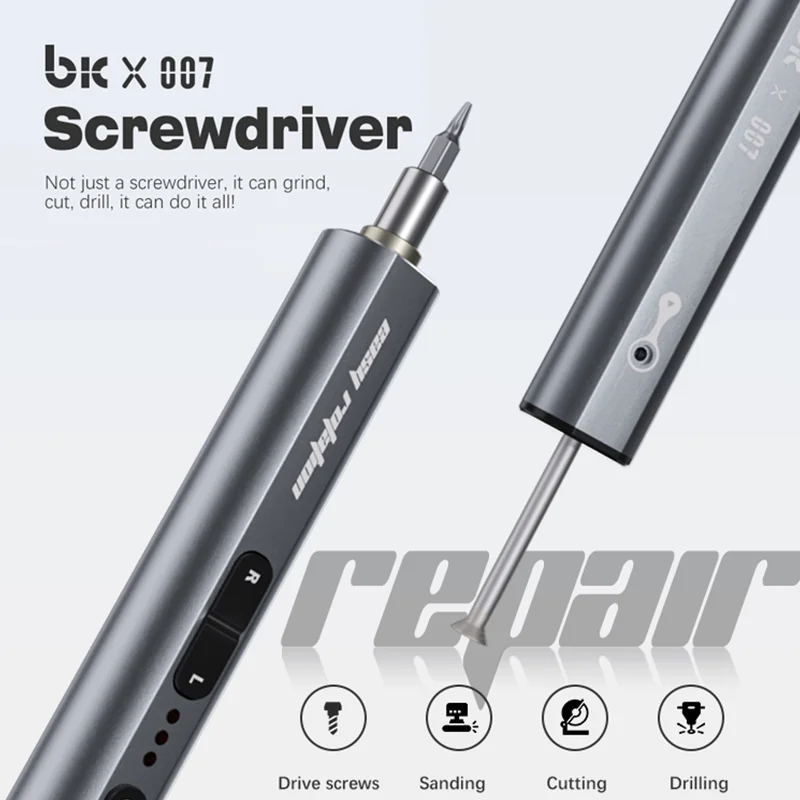 TBK BK-007 Electric Screwdriver Precision Smart Screwdriver Mobile Phone Laptop Repair Tool USB Rechargeable Driver Set