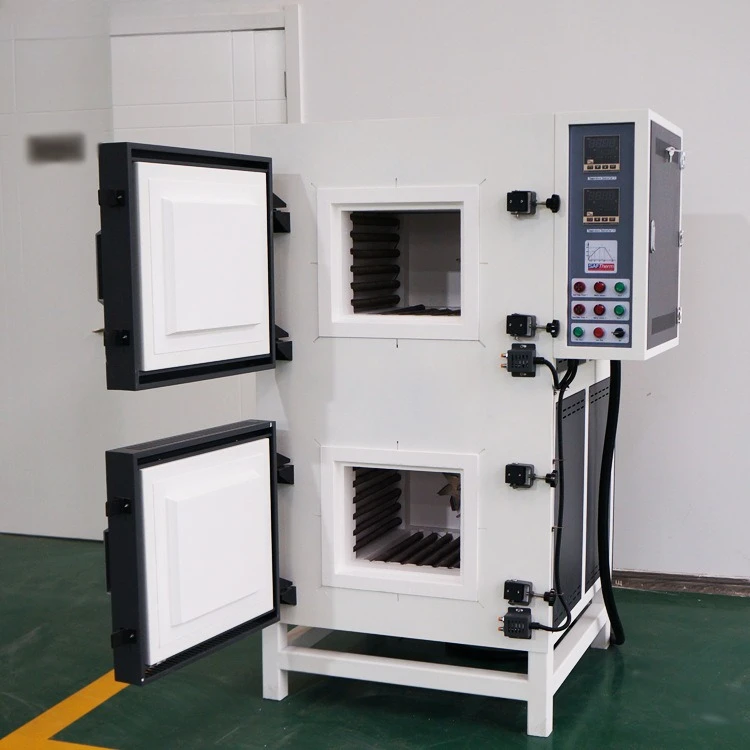 High temperature electric furnace, stacked intelligent program-controlled furnace, double furnace heat treatment equipment