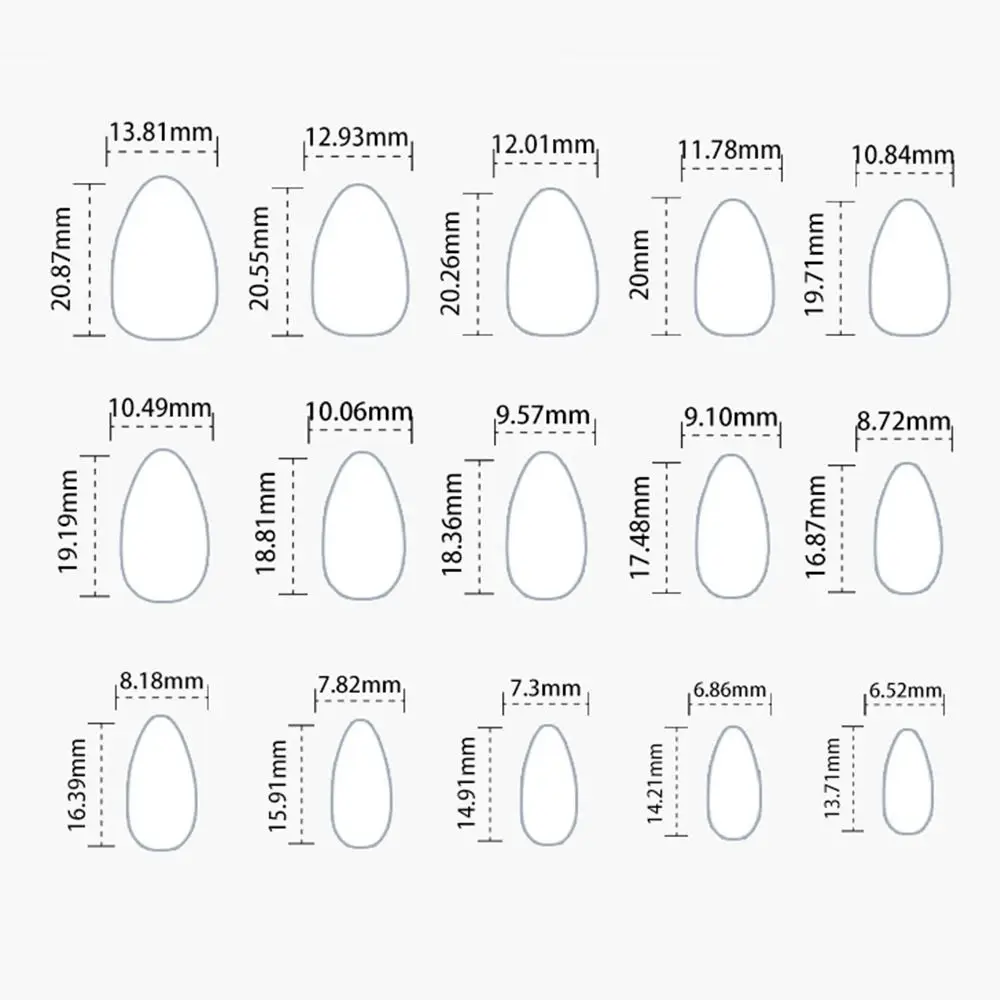 Sztuczne paznokcie do manicure, długie, migdałowe, proste, jednolite kolory, naklejane, francuskie, odpinane tipsy dla kobiet.