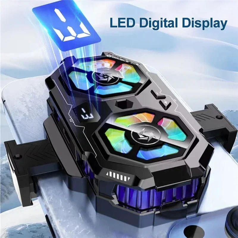 SL-22 مشعاع عالمي ثنائي النواة أشباه الموصلات تبريد الصوت شاشة ديجيتال مشعاع تبريد الهاتف المحمول