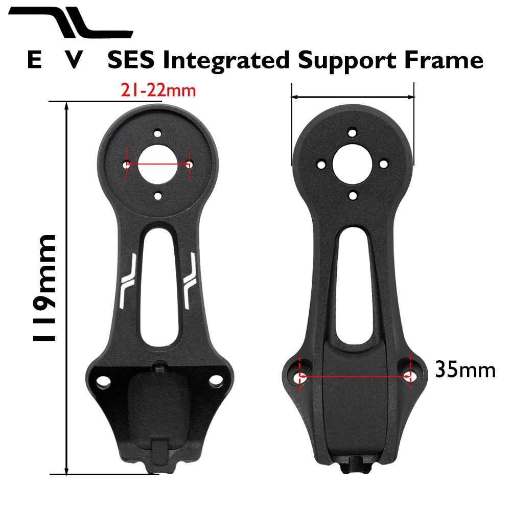 SES Integrated Support Frame Alloy 119*35mm 39.6g Dials Designed for SES AR Handlebar Durable Bicycle Handlebar Accessory