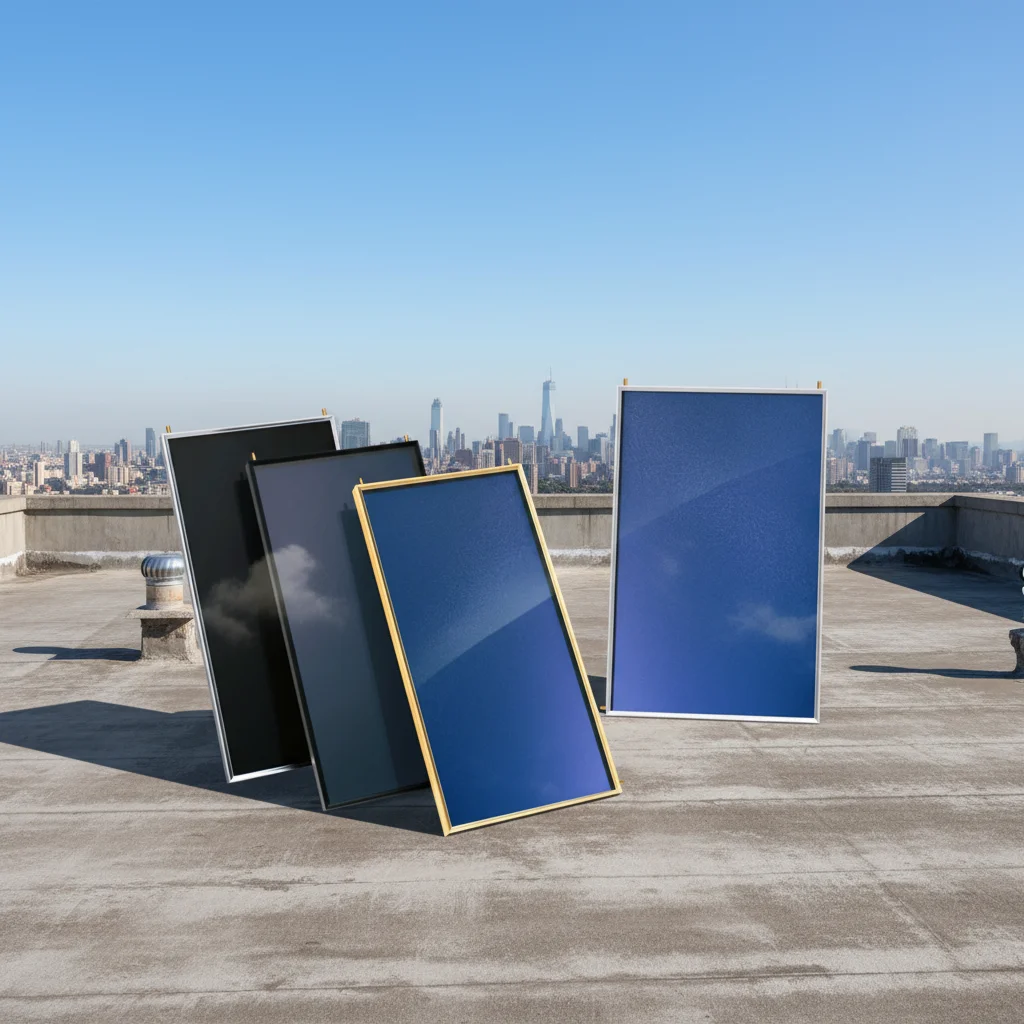 

High Efficiency Solar Collector Flat Plate Blue/black Titanium Coating for Outdoor Household Use Solar Panel Heater