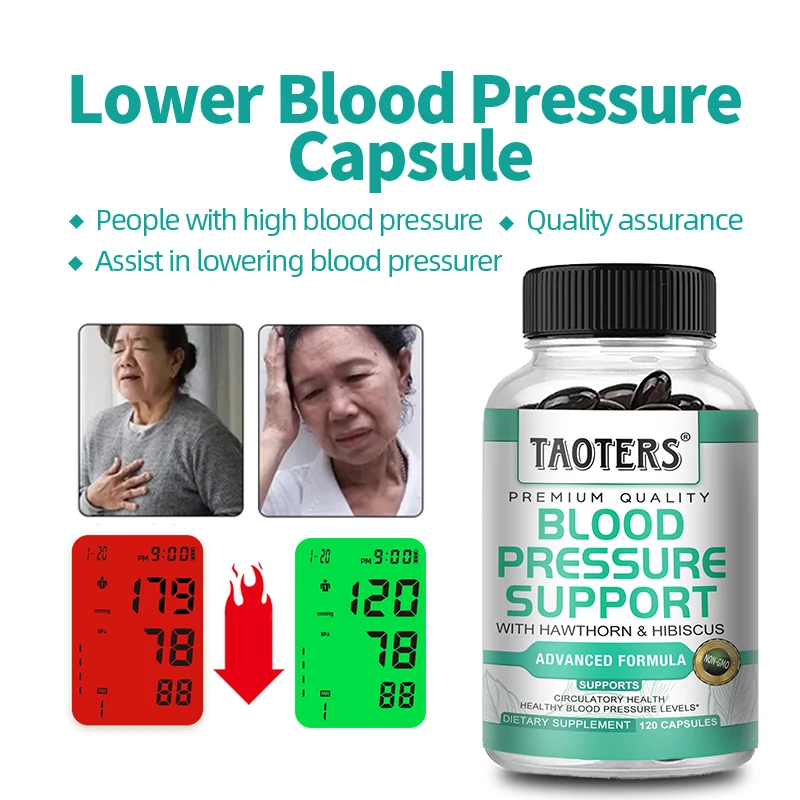 Premium Hawthorn and Hibiscus Capsules for Healthy Circulation and Maintaining Normal Blood Pressure Levels