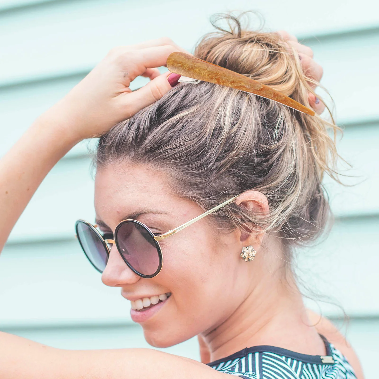 

6Pcs Ox Horn Hairpin Acrylic Hair Clips Fashion Large Clamps for Women Decorative Hairpin Stylish Hair Accessories