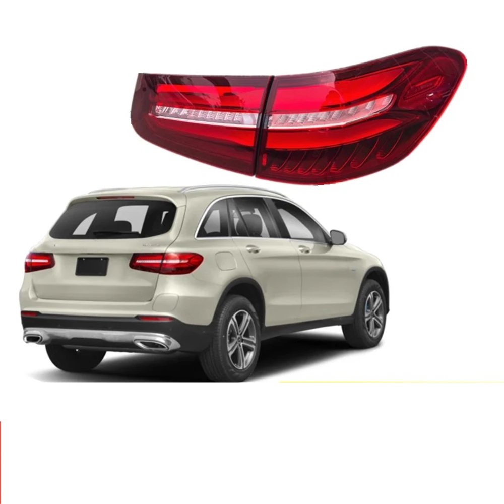 Car tail light half assembly rear lamp cover for Mercedes-Ben GLC260 200 GLC300l W253 brake Reverse lights turn signal 4pcs