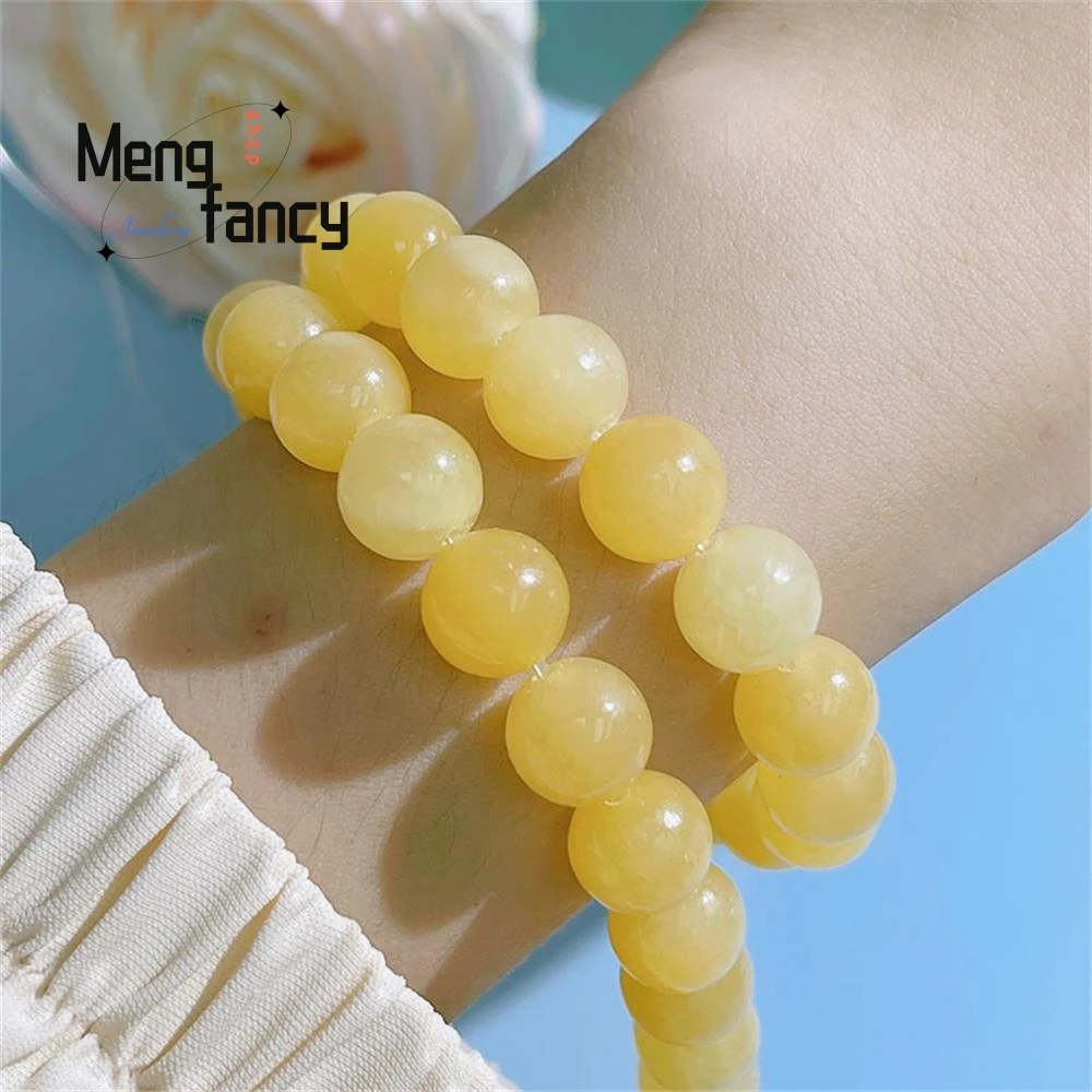 

Natural Rice Topaz Beads DIY Bracelet Necklace Jewelry Accessories Simple Exquisite High-grade Fashion Fine Jewelry Holiday Gift