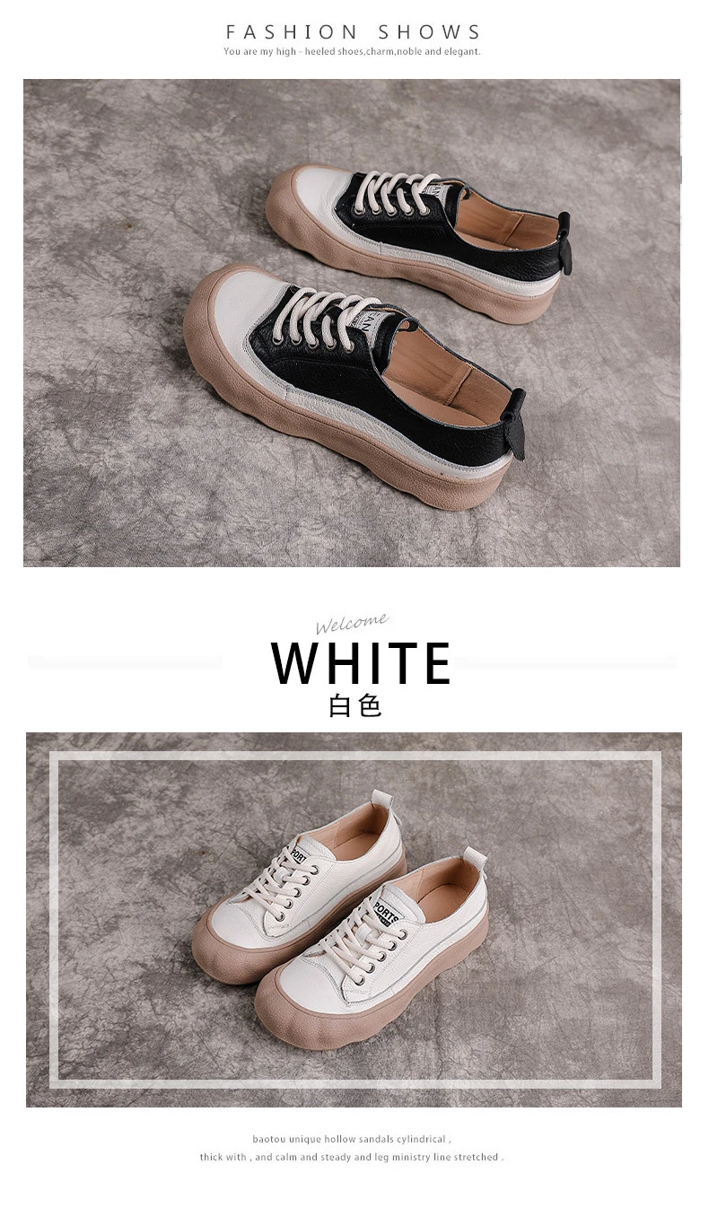 Neue bequeme Schuhe aus echtem Rindsleder, Damen-Freizeitsneaker, farblich abgesetzte Schnürschuhe, Damen-Mokassins, Outdoor-Wanderschuhe, Größe 42 – Detail 16