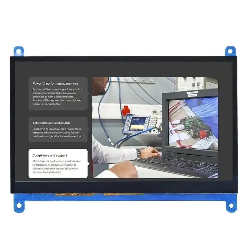 

7 inch LCD Display HDMI-compatible Touch Screen 1024x600 Resolution Capacitive Touch Screen Support Systems for Raspberry Pi