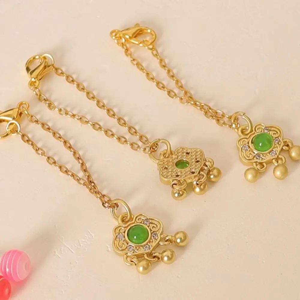 1/6 Miniature Simulation Necklace Dress Up Chinese Beauty Mini BJD Jade Buckle Necklace Blessing DIY Mini Jade Gourd Necklace