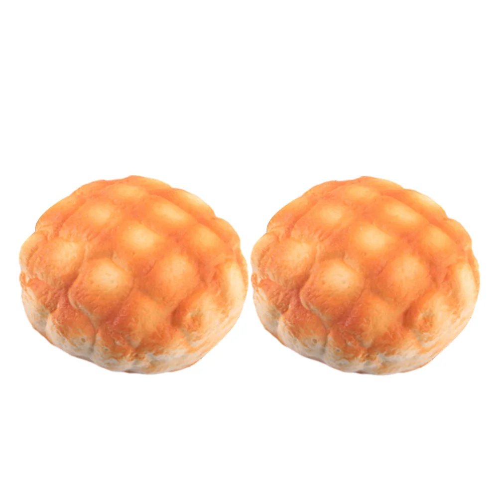 2 Pcs Multifunctional Egg Basket Slow Rebound Bread Simulation Cake Model Christmas Inflatable