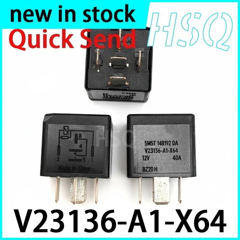 1PCS New V23136-A1-X64 5-pin 12V 40A Automotive Relay